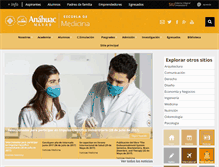 Tablet Screenshot of medicina.anahuacmayab.mx